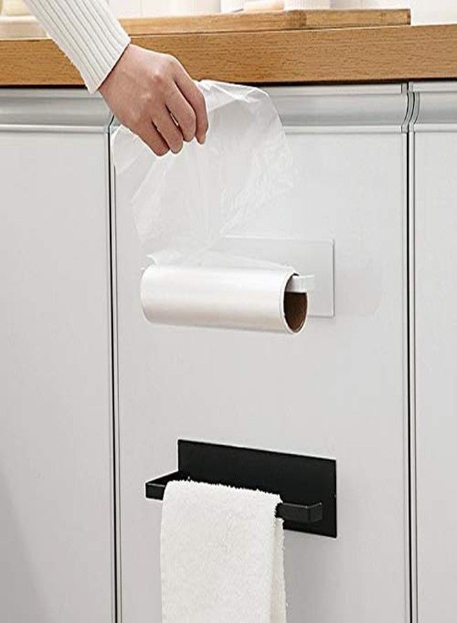 Homava Self-Adhesive Metal Bathroom Towel Bar Wall Hanging Toilet Paper Dispenser | Black |12 X 10 X 10 CM | - Image 5